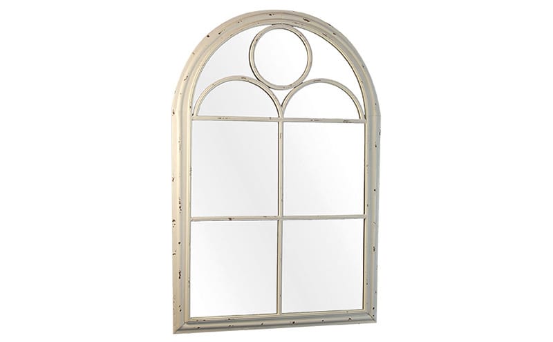 Minterne Large Cream Arched Garden Wall Mirror, £215, The Chandelier & Mirror Company