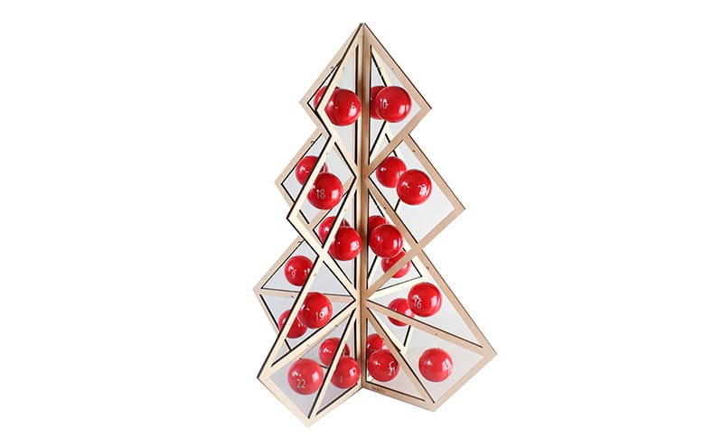 Tree24 Wooden Advent Calendar in Red, £95, be&Liv.