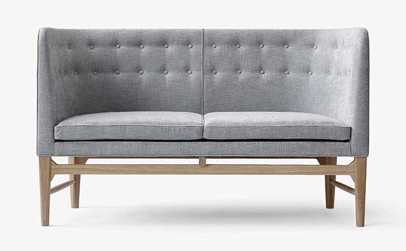 The new smaller Mayor sofa, the AJ6, in maple wood