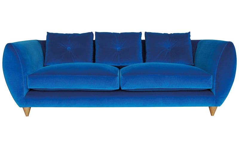 Petal Sofa in Blue Velvet, from £1,910, Rume