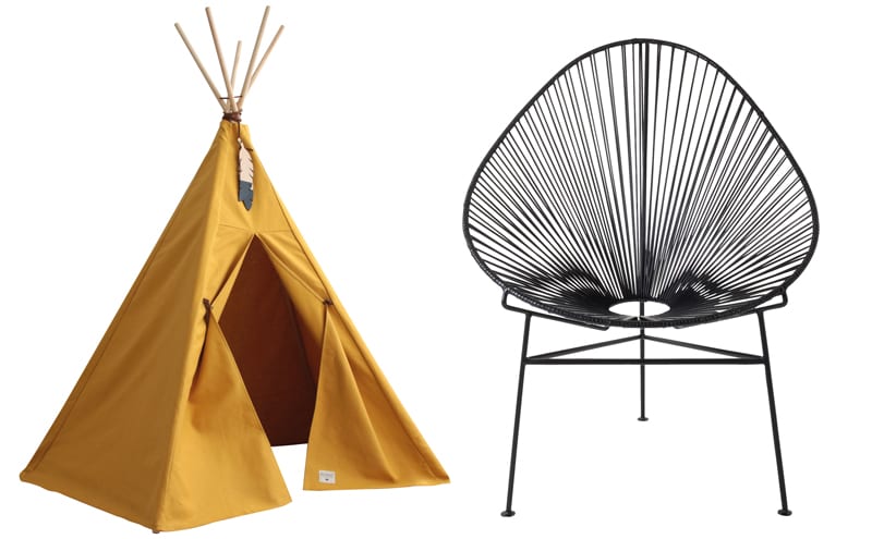 Kids news: The Nevada Tipi, p161; Garden living: Fresh air chairs, p234