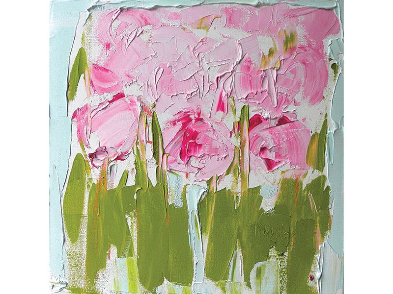 Painting of peonies