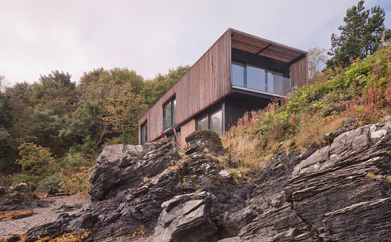 The house embedded in the rock