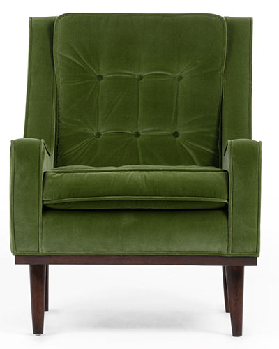 Scott Armchair in Grass Velvet, £599, Made.com