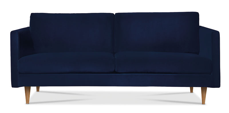 Tivoli two seater sofa in velvet indigo, £999, Swoon Editions 