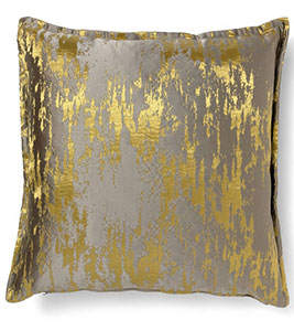 Daurat gold cushion, approx £133, Brabbu