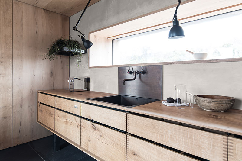 Garde Hvalsøe made the bespoke freestanding kitchen