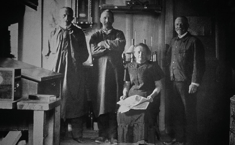 The workshop of Louis-Ulysse Chopard (on the right) in the 1890s