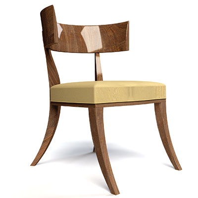 This is his Klismos chair, based on an Ancient Greek design
