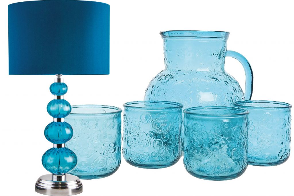 blue-glass-lamp-and-blue-glass-jug-and-glasses