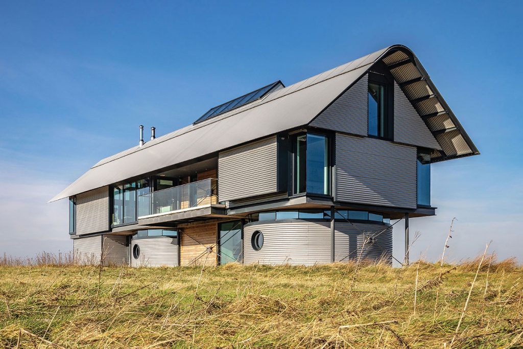 A unique, aerodynamic house has landed on a private airfield south of ...