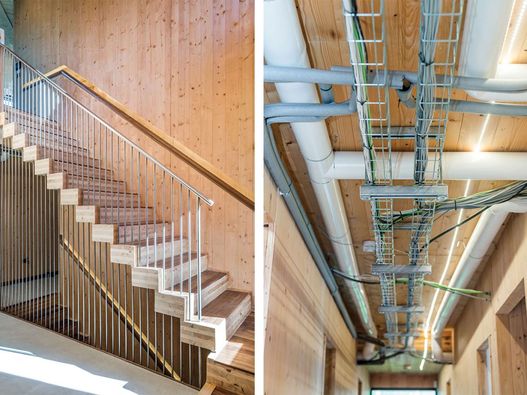 cantilevered-staircase-and-exposed-cabling-in-hall