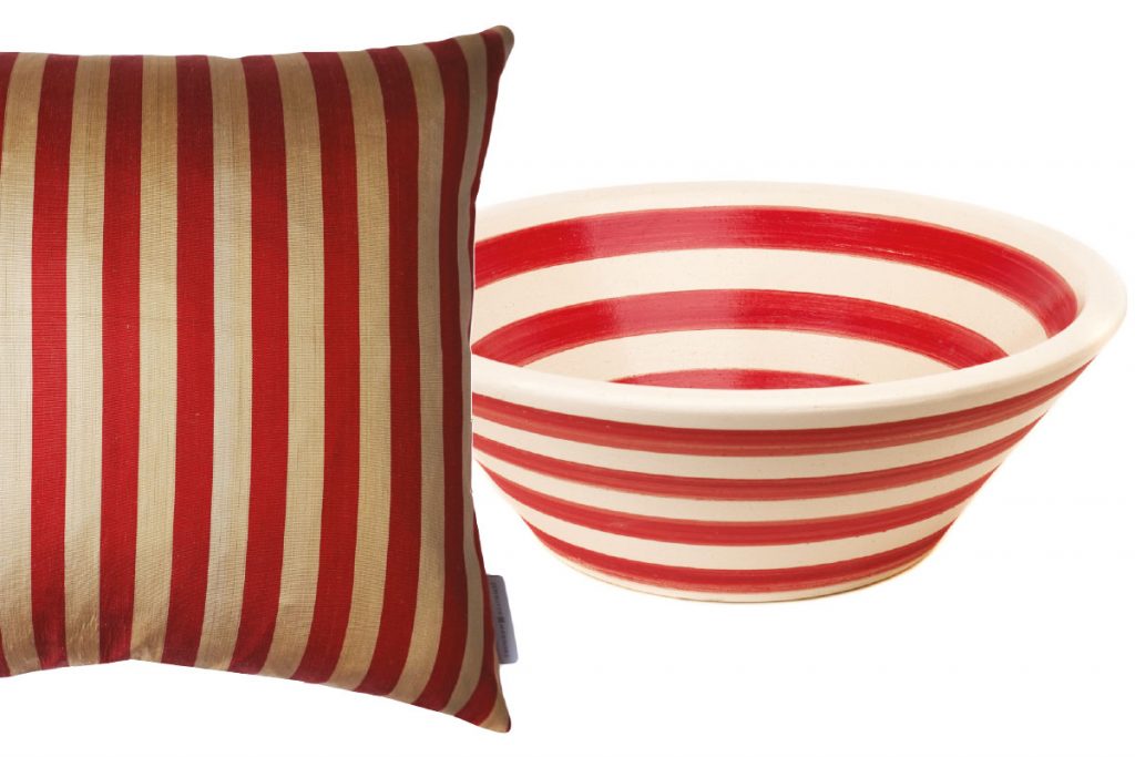 red-stripe-cushion-and-bowl
