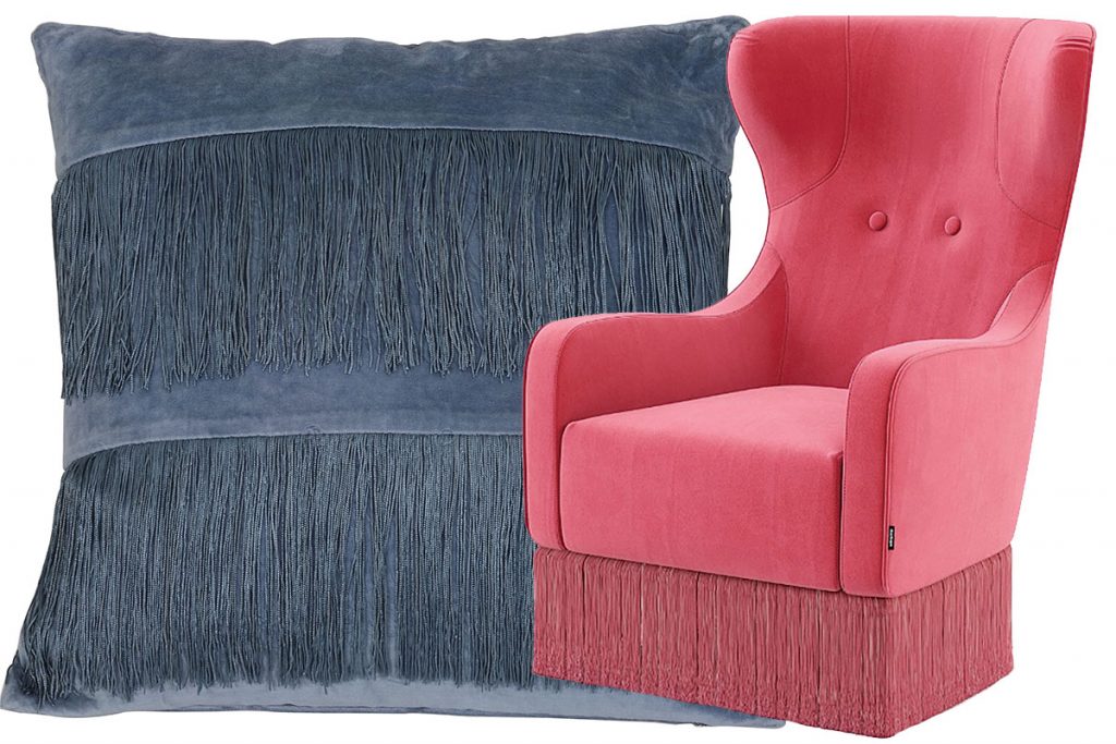 Soft-velvet-cushion,-£53,-The-Farthing-and-Angelie-armchair,-approx-£795,-Domkapa