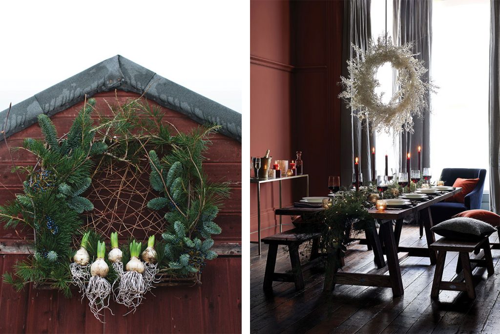 garden-wreath-and-indoor-white-wreath