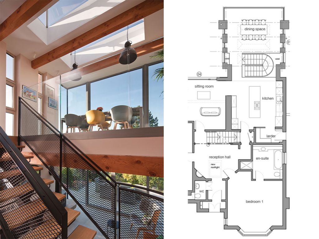 staircase-between-floors-and-ground-floor-elevation