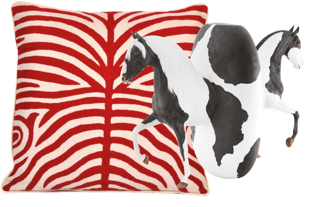 red-zebra-pillow-and-horse-vase