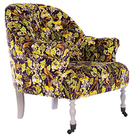 Mindthegap-Furniture-Armchair-The-Transylvanian-Manor-La-Voliere-Floral-Velvet---Portrait-2