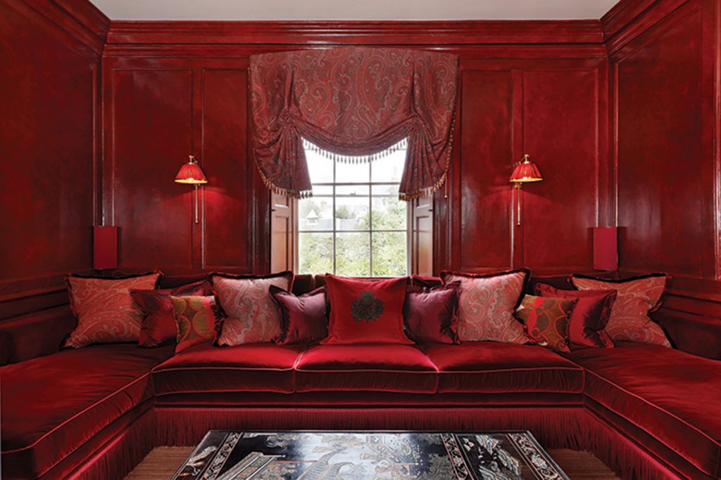 red-sitting-room-with-velvet-seating
