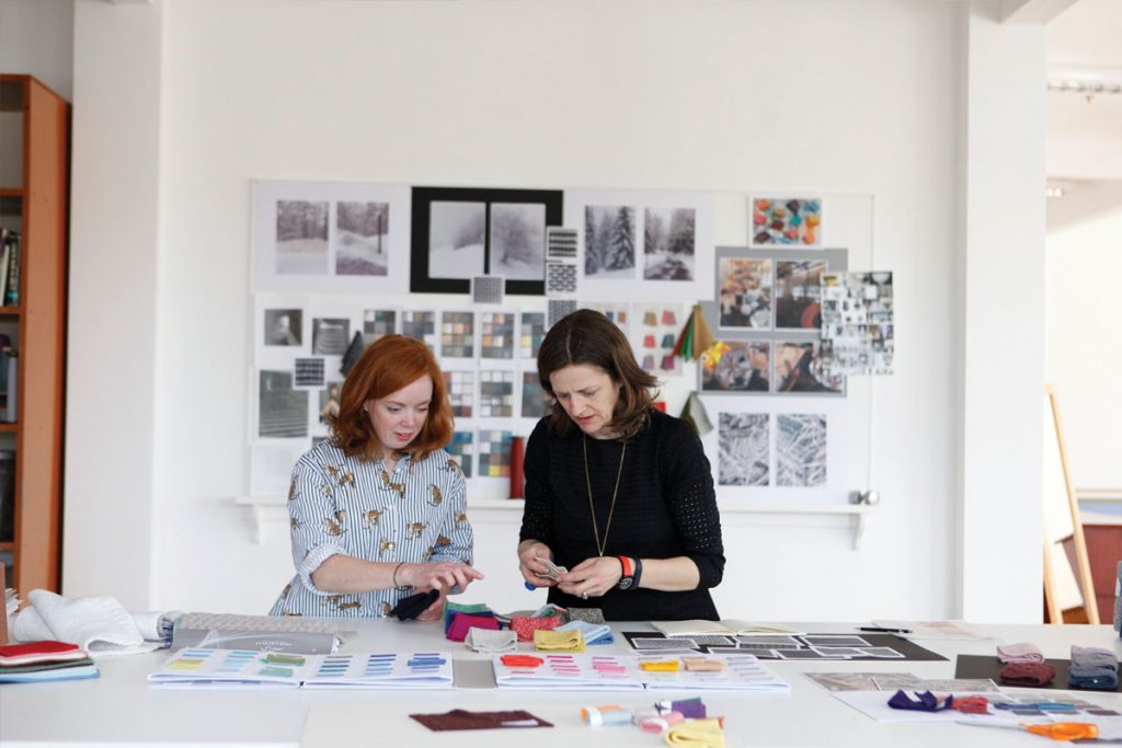 Nancy Creaney (left), who has overseen the 1867 collection, with colour consultant Melissa Strong.