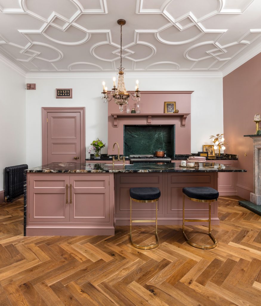 Kitchen in a Lululemon's creative director's Victorian home in Motherwell